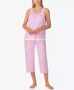 Женский комплект пижамы без рукавов и с коротким топом Ellen Tracy, мультиколор