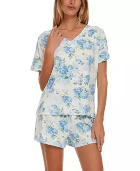 Женский комплект пижамы Elina из трикотажа с принтом, 2 предмета Flora by Flora Nikrooz, мультиколор