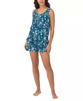 Женский комплект пижамы с принтом и безрукавными шортами-боксерами Cuddl Duds, красный