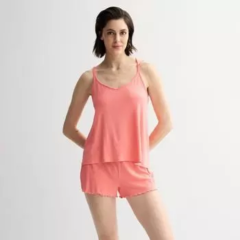 Женский комплект пижамы: топ-майка и шорты Sonoma Goods For Life, цвет shell pink
