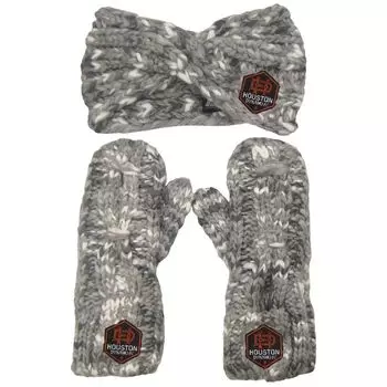 Женский комплект с повязкой на голову и варежками ZooZatz Grey Houston Dynamo FC Marled