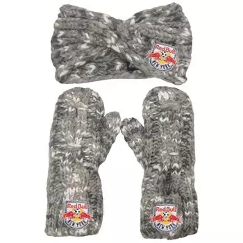 Женский комплект с повязкой на голову и варежками ZooZatz New York Red Bulls Marled