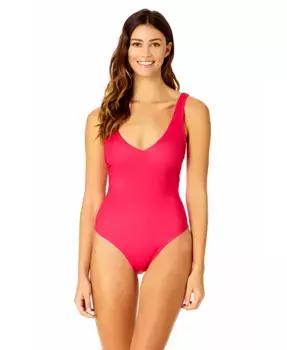 Женский компрессионный купальник с шнуровкой One Piece Swimsuit Coppersuit, розовый