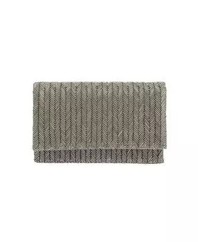 Женский конверт Cressida с узором «елочка», расшитый бисером La Regale, серый