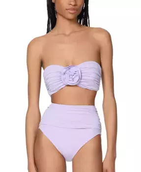 Женский конвертируемый топ-бандо бикини с деталью в виде розетки kate spade new york, фиолетовый