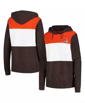Женский коричневый пуловер с капюшоном Cleveland Browns Wicket Antigua, коричневый