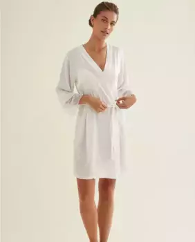 Женский короткий бельевой халат Promise, белый