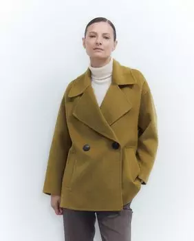 Женский короткий двубортный пиджак El Corte Ingls, оливковый