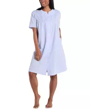 Женский короткий халат из пике Miss Elaine, белый