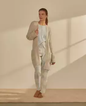 Женский короткий халат nfasis, светло-серый