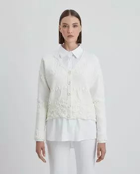 Женский короткий кардиган с мятым эффектом Simorra