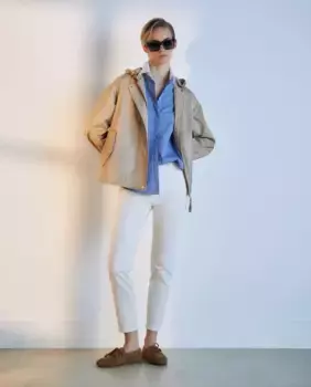 Женский короткий плащ Woman El Corte Ingls, бежевый