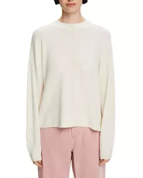 Женский короткий свитер косой вязки Esprit
