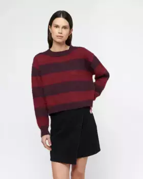 Женский короткий свитер с полосатым принтом Wild Pony, мультиколор