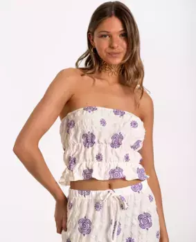 Женский короткий топ без бретелек The-Are, оранжевый