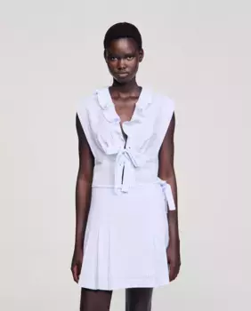 Женский короткий топ в полоску Sandro, синий