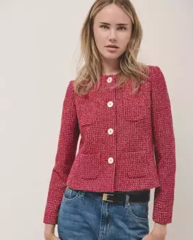 Женский короткий жакет букле Roberto Verino, цвет Granate
