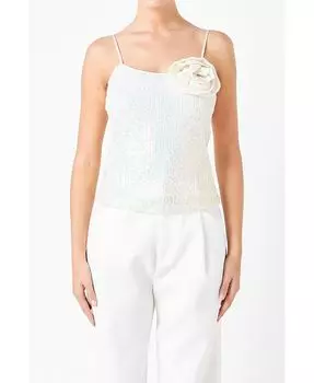 Женский корсажный топ с пайетками endless rose, синий