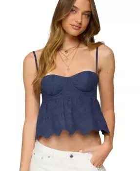 Женский корсет Emme с ажурными вставками Edikted, синий
