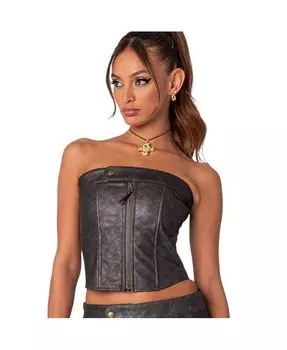 Женский корсетный топ на шнуровке Ziva Edikted, черный