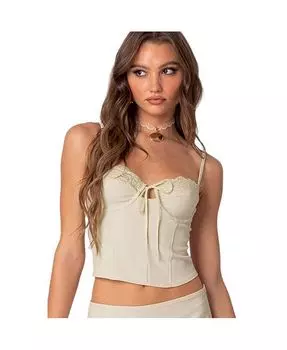 Женский корсетный топ с кружевными чашечками Maisie Edikted, тан/бежевый