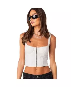 Женский корсетный топ в рубчик Isadora Edikted, белый