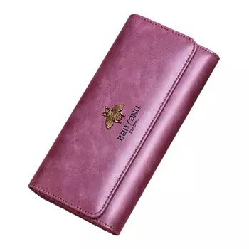 Женский кошелек Banyanu, Пчела - модная коричневая - кисть для защиты от кражи