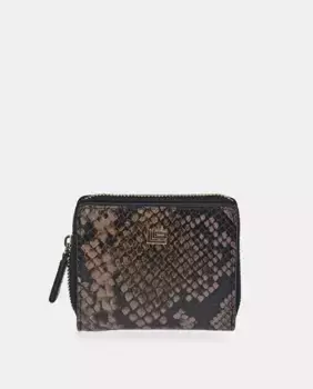 Женский кошелек-бумажник на молнии из кожи цвета бирюзового цвета с гравировкой Guy Laroche, коричневый