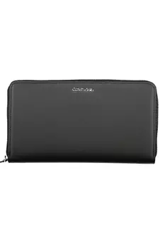 Женский кошелек Calvin Klein с 3 отделениями и логотипом бренда, черный