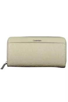 Женский кошелек Calvin Klein с тиснением на молнии, бежевый