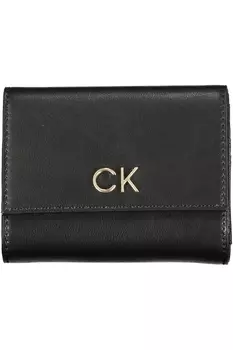 Женский кошелек Calvin Klein с золотой монограммой, черный