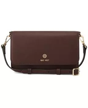 Женский кошелек через плечо Linnette Nine West, коричневый