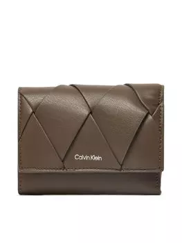 Женский кошелек Ck Woven Small Trifold K60K612953 Calvin Klein, хаки
