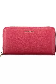 Женский кошелек Coccinelle кожаный с 5 отделениями на молнии, красный