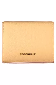 Женский кошелек Coccinelle кожаный с логотипом бренда, оранжевый