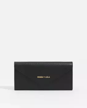 Женский кошелек Continental черный кожаный Bimba y Lola, черный