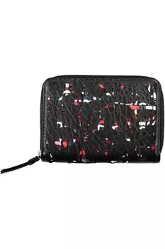 Женский кошелек Desigual с контрастным принтом, черный/красный