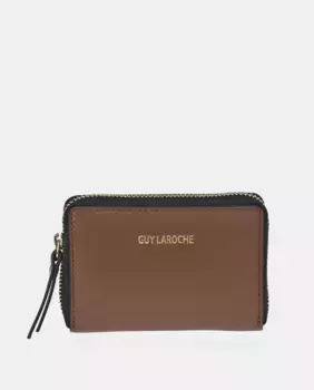 Женский кошелек для мелких монет на кожаной молнии Guy Laroche, цвет Marrn claro