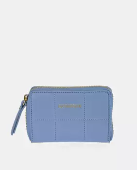 Женский кошелек для мелких монет на кожаной молнии Guy Laroche, голубой