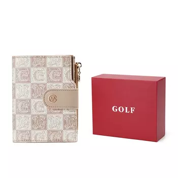 Женский кошелек GOLF, Дымчато-розовый с бежевым абрикосом