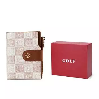 Женский кошелек GOLF, Мокко коричневый с бежевым абрикосом