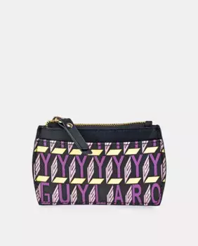 Женский кошелек Guy Laroche из синего холста и кожи, фиолетовый