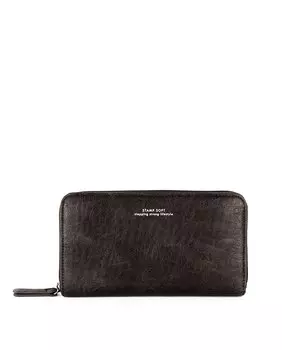 Женский кошелек из экокожи черного цвета Stamp, черный