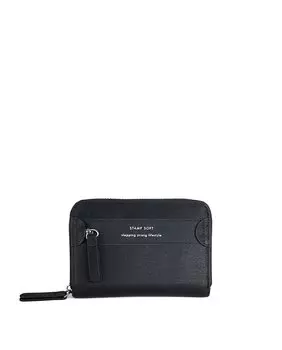 Женский кошелек из экокожи черного цвета Stamp, черный