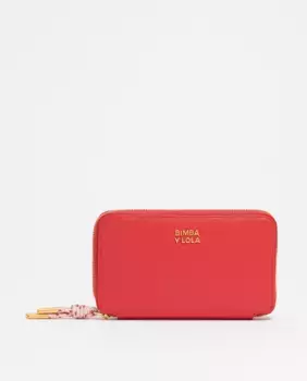 Женский кошелек из гладкой кожи Bimba y Lola, красный