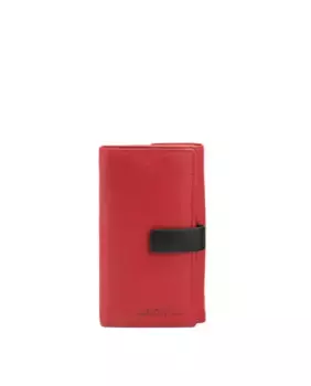 Женский кошелек из кожи наппа Stamp, красный