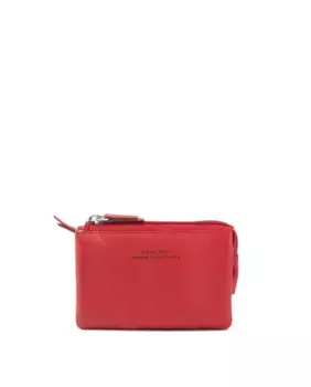 Женский кошелек из красной кожи наппа Stamp, красный