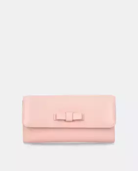 Женский кошелек из мягкой кожи с застежкой на бантик и пуговицу Pretty Ballerinas, розовый