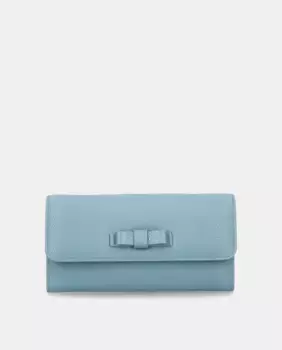 Женский кошелек из мягкой кожи с застежкой на бантик и пуговицу Pretty Ballerinas, синий