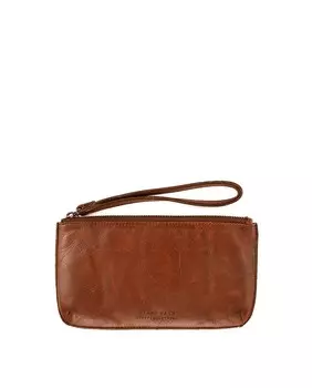 Женский кошелек из мытой кожи цвета кожи Stamp, светло-коричневый